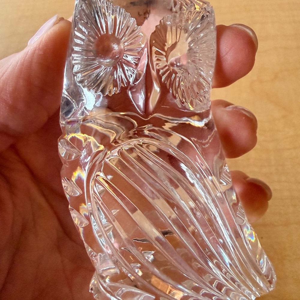 Waterford vintage Crystal Owl Figurine/paperweight